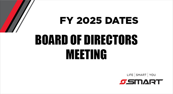FY2025 Board of Directors Meeting Schedule