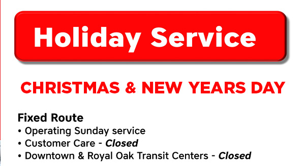 Holiday Service Hours