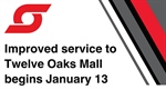 Improved Service to 12 Oaks Mall